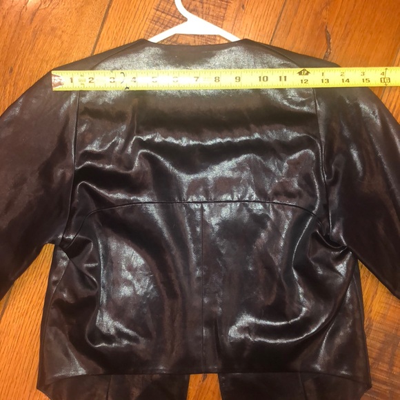 Helmut Lang Silk Leather Look Jacket Size 2 - Picture 7 of 8